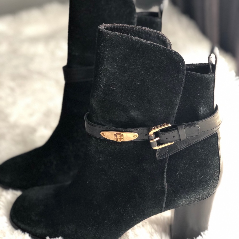 Tory Burch black suede ankle boots - Picture 6 of 9